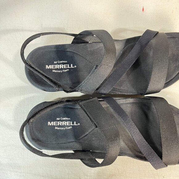 Merrell-District 3 Strap Web Strappy Sandal Women 9 US Black J004690 Comfort Sho - Picture 12 of 13